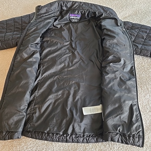 Patagonia Nano Puff Jacket Women's Size Large Black Fullzip Toggle Elastic Waist - Picture 10 of 16